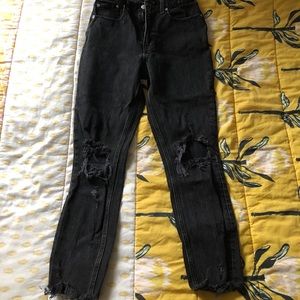 Abercrombie high rise mom jeans